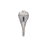 Platinum Filigree Diamond Engagement Ring