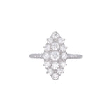 18K White Gold 1.10ctw Diamond Navete Ring