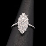 18K White Gold 1.10ctw Diamond Navete Ring