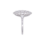 18K White Gold 1.10ctw Diamond Navete Ring