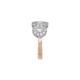 18K White And Yellow Gold Diamond Cluster Ring