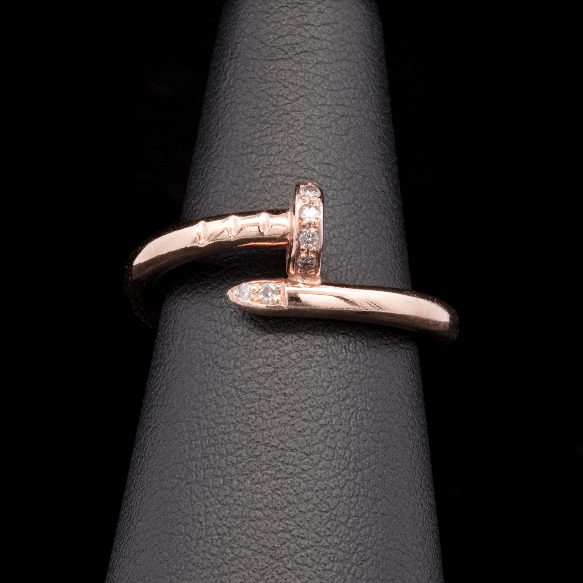 Engagement Nails with Diamond Accents