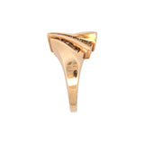 18K Yellow Gold Diamond Geometric Diamond Ring