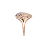 14K Yellow Gold Diamond Tear Drop Ring.