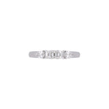 14K White Gold Five Stone Diamond Ring