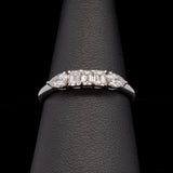 14K White Gold Five Stone Diamond Ring