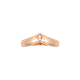 18K Yellow Gold Cartier Triandre Bezel Set Diamond Solitaire V-Shaped Ring
