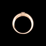 18K Yellow Gold Cartier Triandre Bezel Set Diamond Solitaire V-Shaped Ring