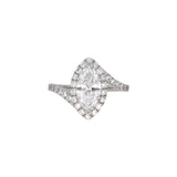 Platinum Marquise Cut Diamond Halo Ring