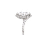 Platinum Marquise Cut Diamond Halo Ring