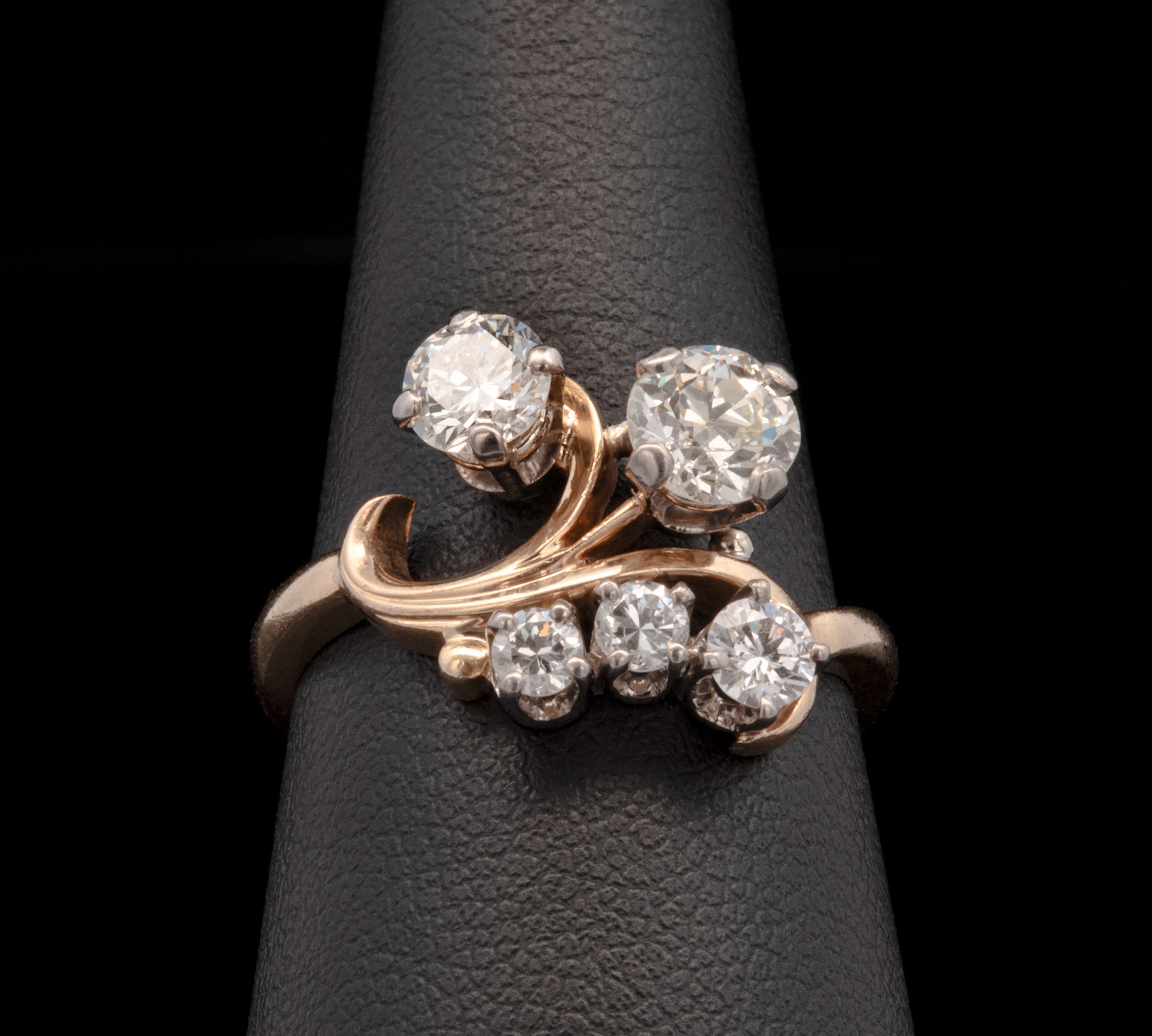 18K Yellow And White Gold "Jabel" Diamond Spray Ring