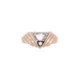 14K Yellow Gold Trapezoid And Round Diamond Step Ring