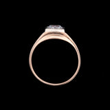 14K Yellow And White Gold Old Mine Cut Diamond Ring