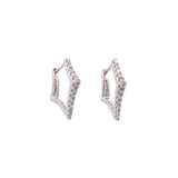 14K White Gold Diamond Earrings