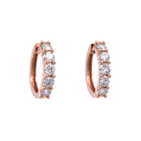 14K Rose Gold 2.00ctw Hoop Earrings