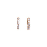 14K Yellow Gold 0.50ctw Diamond Hoop Earrings, 12mm