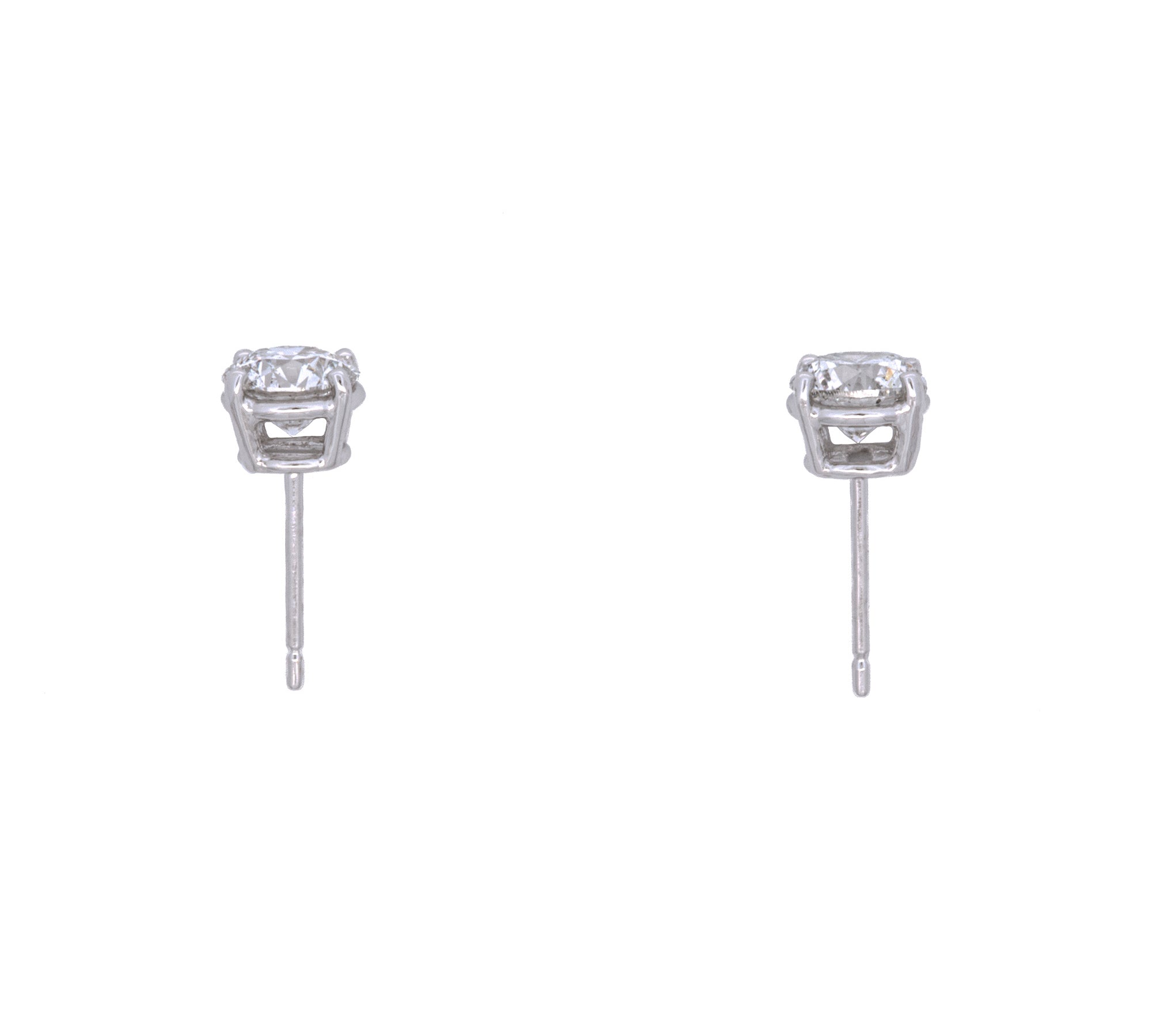 14K White Gold 1.00ctw Diamond Stud Earrings