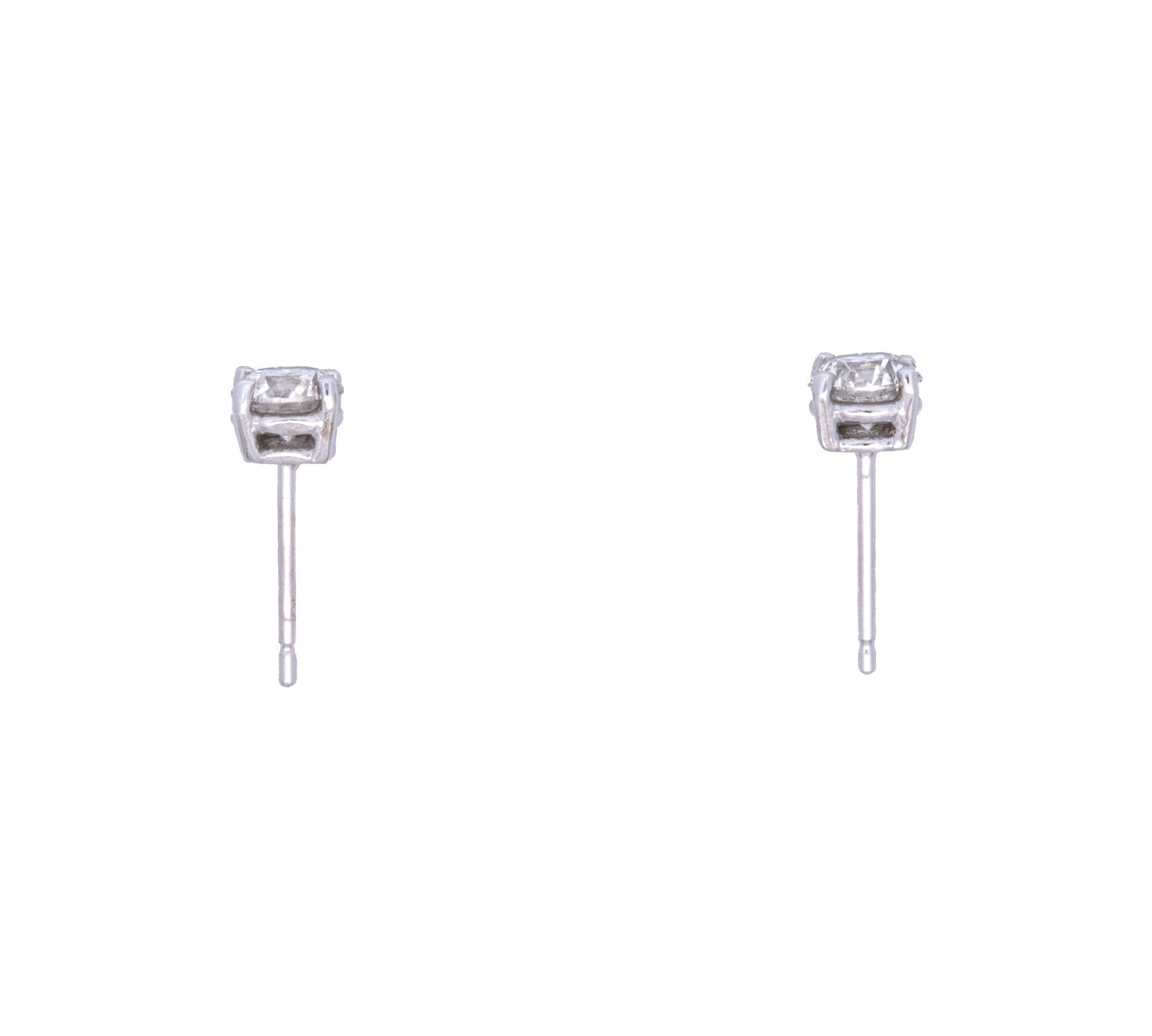 14K White Gold 0.80ctw Diamond Studs Earrings