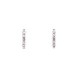 14K White Gold 0.25ctw Diamond Huggie Earrings, 11mm