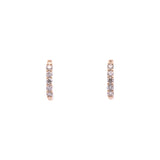 14K Yellow Gold 0.25ctw Diamond Huggie Earrings, 11mm
