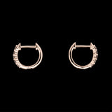 14K Yellow Gold 0.25ctw Diamond Huggie Earrings, 11mm