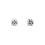 Platinum Four-Prong 3.40ctw Diamond Stud Earrings