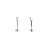 14K White Gold Diamond Earring Jackets