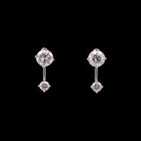14K White Gold Diamond Earring Jackets