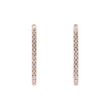 14K Yellow Gold Diamond Paperclip Earrings