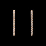 14K Yellow Gold Diamond Paperclip Earrings