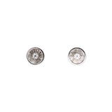 14K White Gold Diamond Stud Earrings