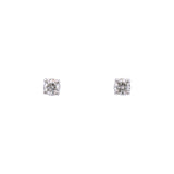14K White Gold Four Prong 0.39ctw Diamond Stud Earrings
