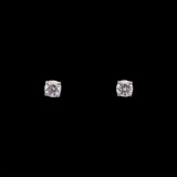 14K White Gold Four Prong 0.39ctw Diamond Stud Earrings