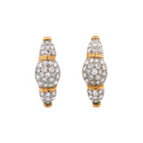 18K White And Yellow Gold Pave Diamond Earrings