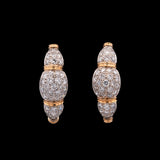 18K White And Yellow Gold Pave Diamond Earrings