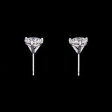 Platinum Martini Set 3.01ctw Diamond Stud Earrings