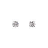 14K White Gold 1.60ctw Round Brilliant Cut Diamond Stud Earrings