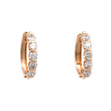 14K Yellow Gold 2.00ctw Bar Set Hoop Earrings 20mm