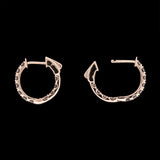 14K Yellow Gold 16mm Inside Out Diamond Huggie Earrings