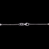 14K And 18K White Gold Diamond Halo Pendant With 14K White Gold Diamond Chain