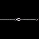 14K White Gold Illusion Set Diamond Pendant And 18 Inch Chain With Jump Ring At 17 Inches