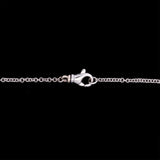14K White Gold Marquise Diamond Halo Necklace, 16 Inches
