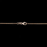 Custom 14K Yellow Gold Bezel Set 0.54ctw Diamond Solitaire Necklace, 18 Inches