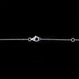 14K White Gold Diamond Flower Pendant With 16 Inch Chain