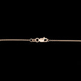 14K Yellow Gold Illusion Bezel Set Diamond Pendant With 18 Inch Chain