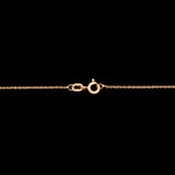 14K Yellow And White Gold Bezel Set Double Diamond Pendant With 18 Inch Chain