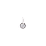 14K White Gold Old Mine Cut 0.35ctw Diamond Charm