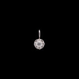 14K White Gold Old Mine Cut 0.35ctw Diamond Charm