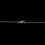 18K White Gold Diamond Cluster Pendant With 18 Inch Chain