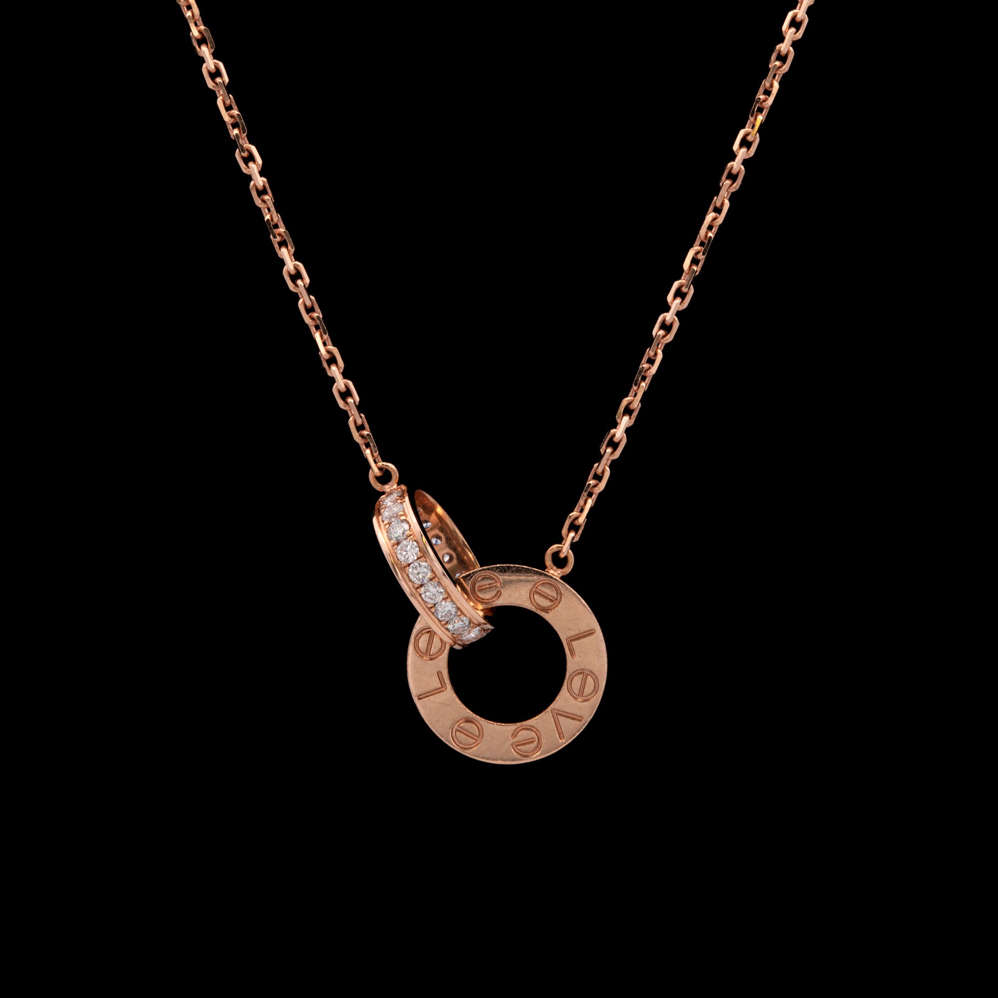 リッチ&シックに見せる【Cartier】ネックレス 18Kローズゴールド 18K Rose Gold 